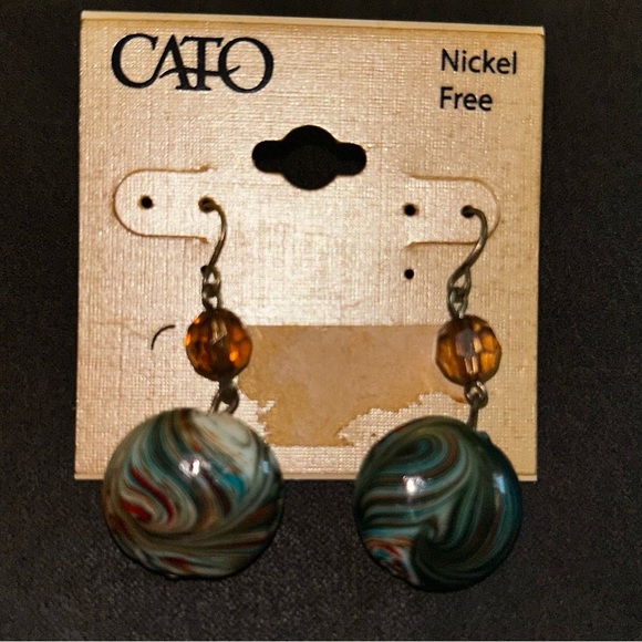 Cato Multicolor Swirl Earrings - Picture 1 of 2